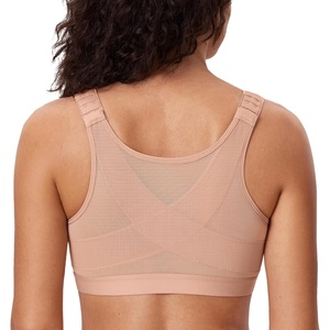 image:imageDELIMIRA Womens Front Closure Posture Wireless Back Support Full Coverage BraBlush Beige