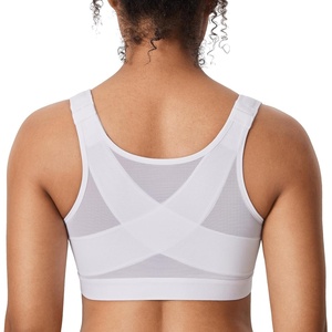 image:imageDELIMIRA Womens Front Closure Posture Wireless Back Support Full Coverage BraWhite
