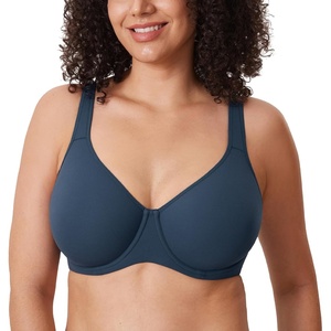 image:imageDELIMIRA Womens Inbarely Plus Full Coverage Bra Plus Size Underwire Unlined Seamless BrasSargasso