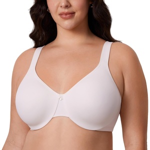 image:imageDELIMIRA Womens Minimizer Bra Plus Size Underwire Smooth Full Coverage Seamless BrasCoconut White