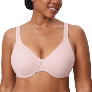 image:imageDELIMIRA Womens Minimizer Bra Plus Size Underwire Smooth Full Coverage Seamless BrasGentle Rose