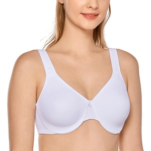 image:imageDELIMIRA Womens Minimizer Bra Plus Size Underwire Smooth Full Coverage Seamless BrasWhite