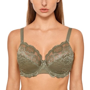 image:imageDELIMIRA Womens Plus Size Full Coverage Lace Underwire Unlined Bra Up to JCamouflage