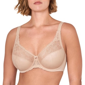 image:imageDELIMIRA Womens Plus Size Full Coverage Underwire Unlined Minimizer Lace BraBeige