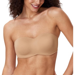 image:imageDELIMIRA Womens Strapless Bra Minimizer Seamless Underwire Unlined Bandeau for Big BustNatural