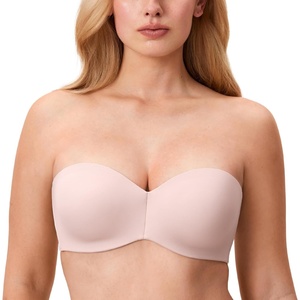 image:imageDELIMIRA Womens Strapless Bra Unlined Underwire Minimizer Plus Size SupportGentle Rose