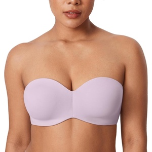 image:imageDELIMIRA Womens Strapless Bra Unlined Underwire Minimizer Plus Size SupportOrchid Hush