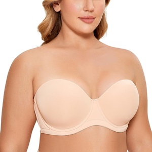 image:imageDELIMIRA Womens Underwire Contour Multiway Full Coverage Strapless Bra Plus SizeCream Peach