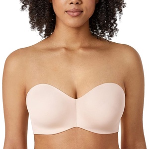 image:imageDELIMIRA Womens Strapless Bra SiliconeFree Minimizer Bandeau Plus Size UnlinedRose White