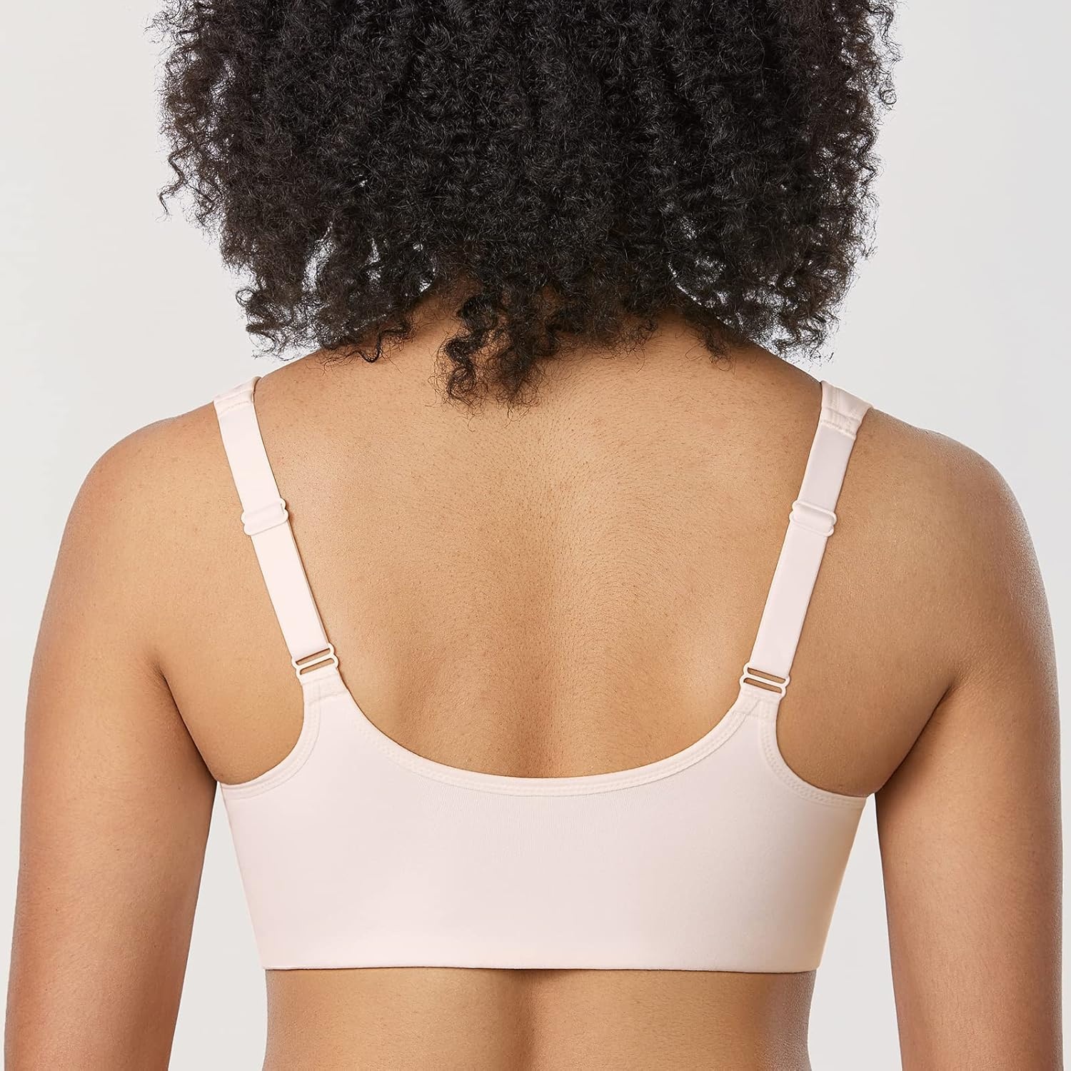 image:imageDELIMIRA Womens Front Closure Bras Plus Size Full Coverage Underwire Unlined Supportive Lace BraCoconut White