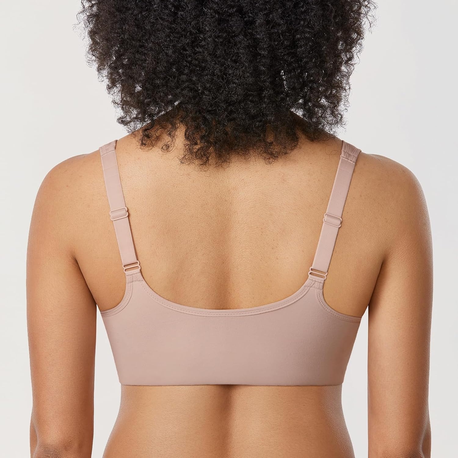 image:imageDELIMIRA Womens Front Closure Bras Plus Size Full Coverage Underwire Unlined Supportive Lace BraPearl Champagne