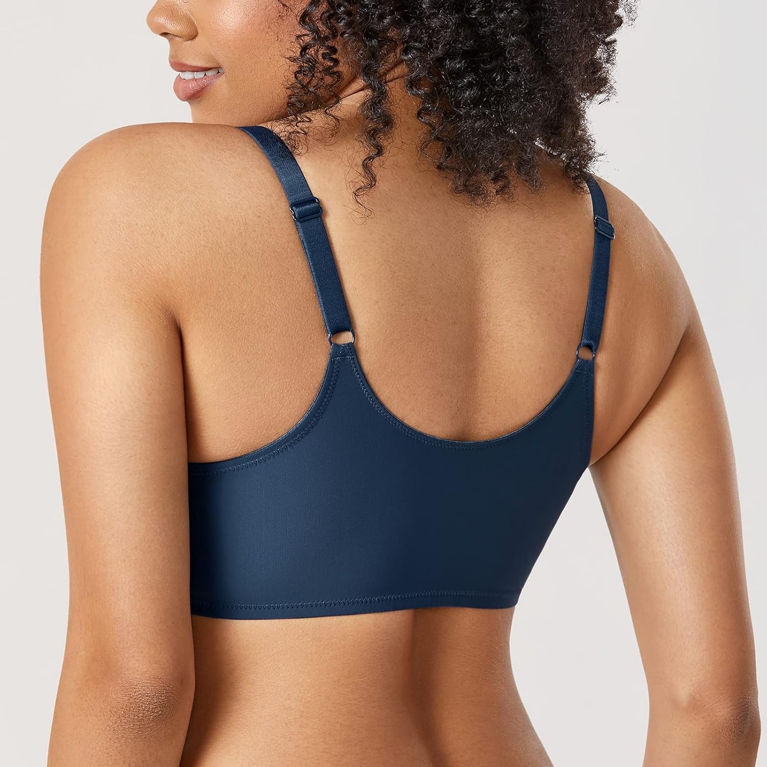 image:imageDELIMIRA Womens Front Closure Bras Seamless Plus Size Plunge Underwire Unlined Comfortable BraSargasso