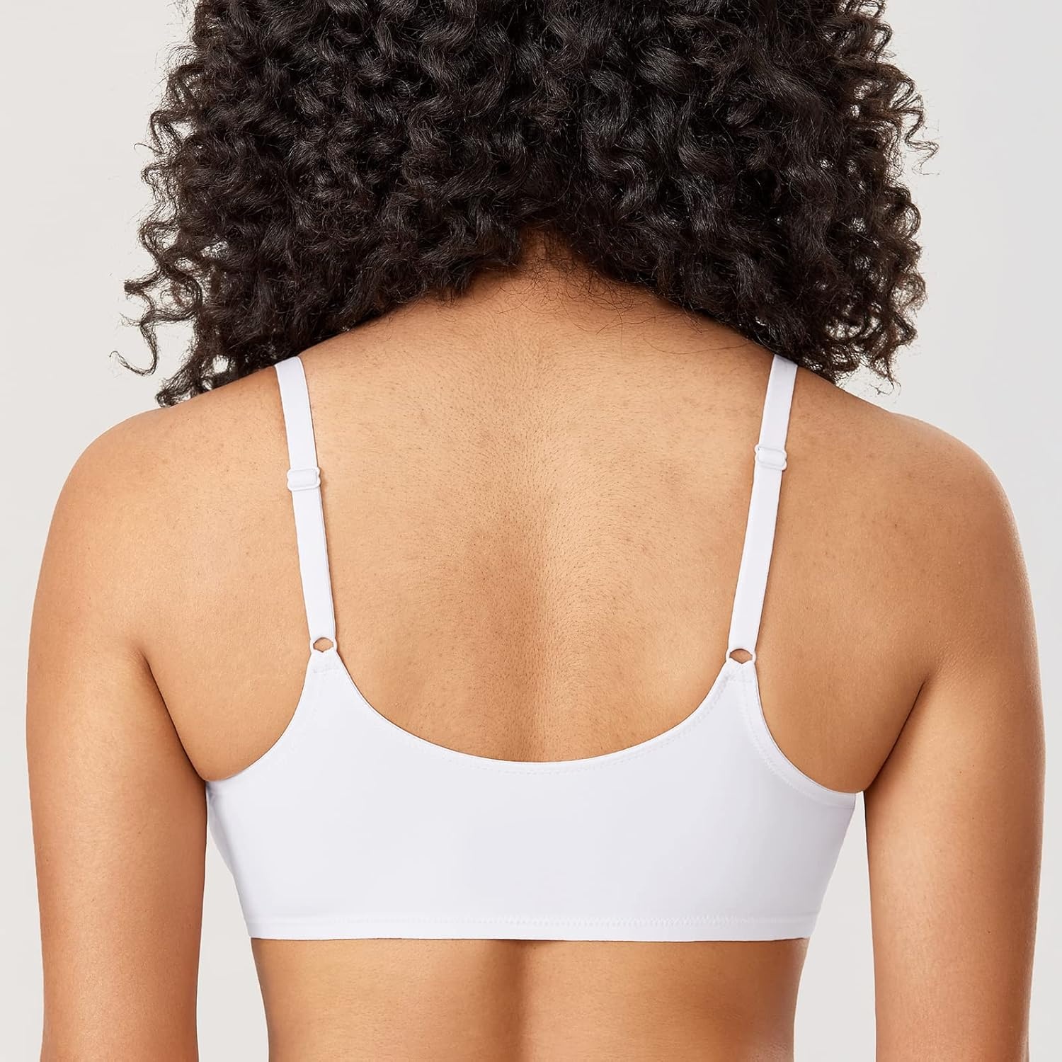 image:imageDELIMIRA Womens Front Closure Bras Seamless Plus Size Plunge Underwire Unlined Comfortable BraWhite