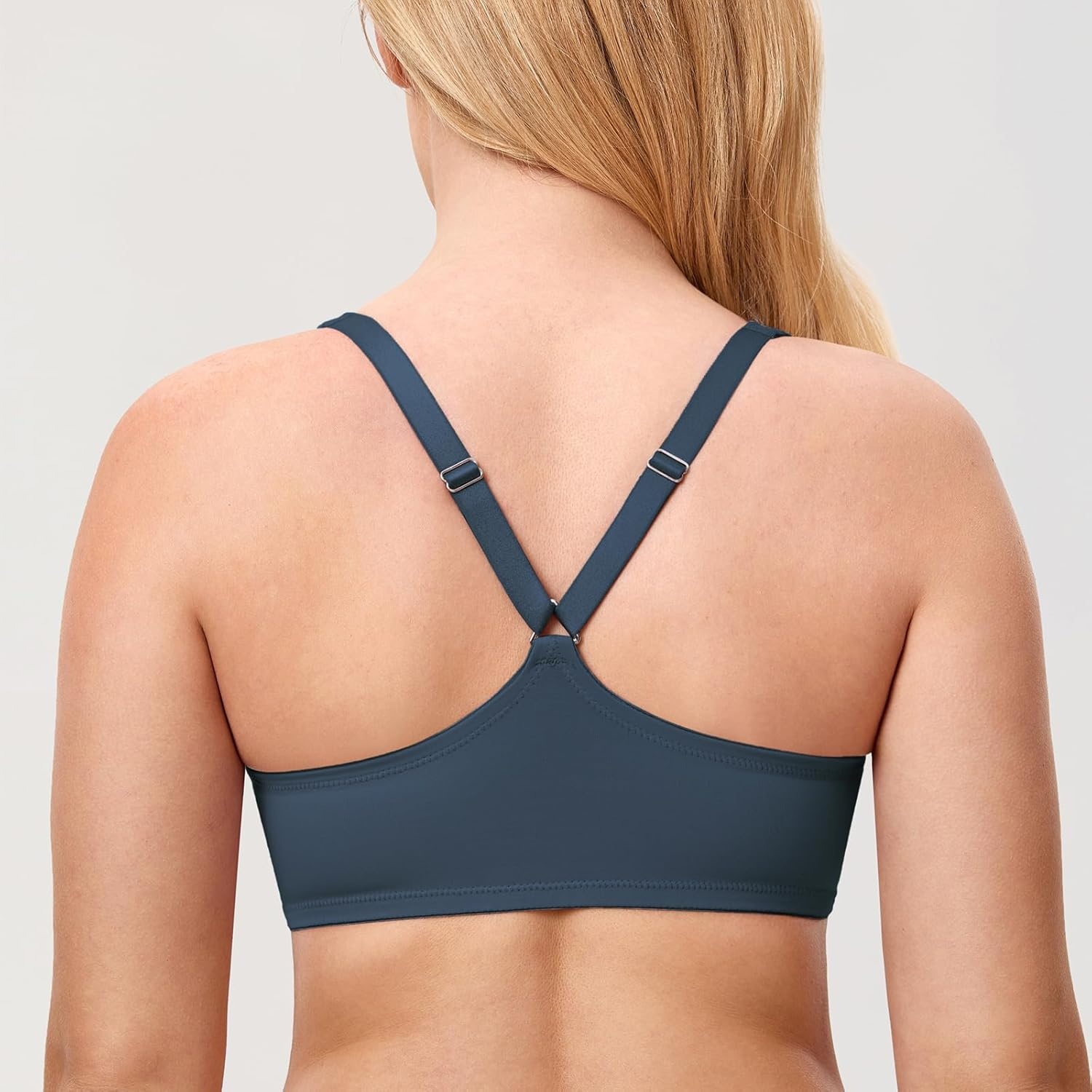image:imageDELIMIRA Womens Front Closure Full Coverage Bras Plus Size Underwire Racerback Supportive Plunge Unlined BraSargasso
