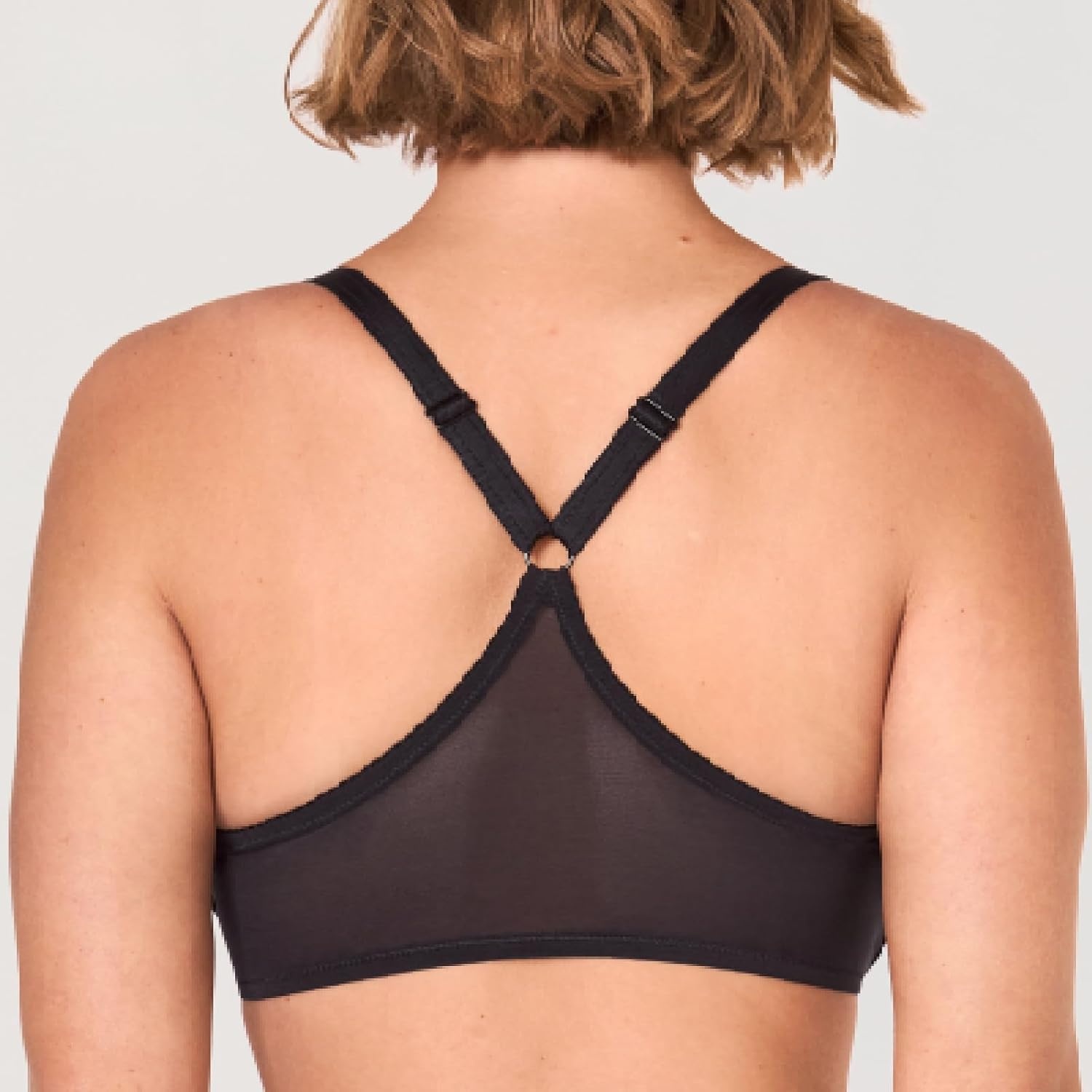 image:imageDELIMIRA Womens Front Closure Plus Size Full Coverage Lace Underwire Racerback BraBlack