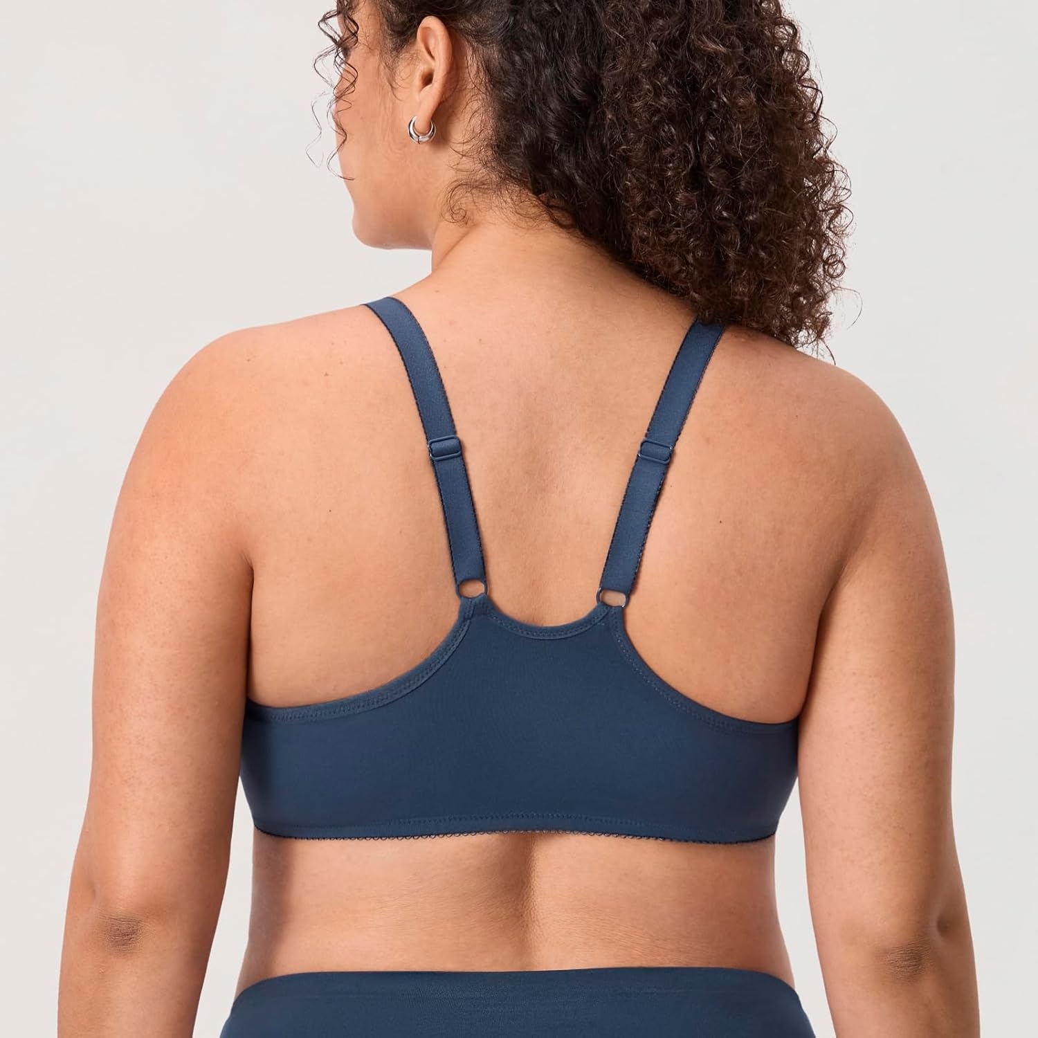 image:imageDELIMIRA Womens Front Closure Racerback Bras Plus Size Full Coverage Supportive Underwire Plunge Unlined BraSargasso