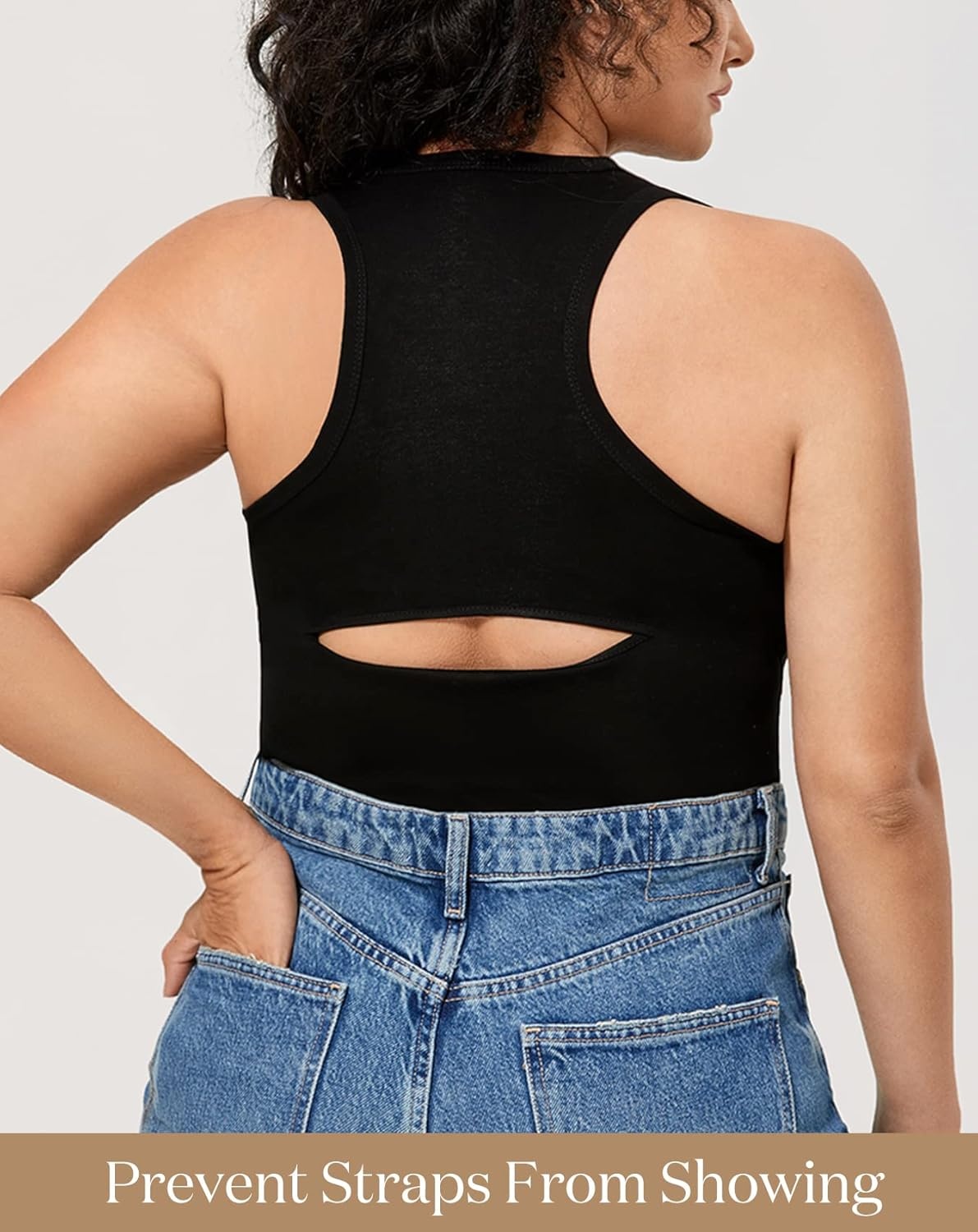image:imageDELIMIRA Womens Front Closure Racerback Bras Plus Size Underwire Unlined Full Coverage Plunge BrasBlack