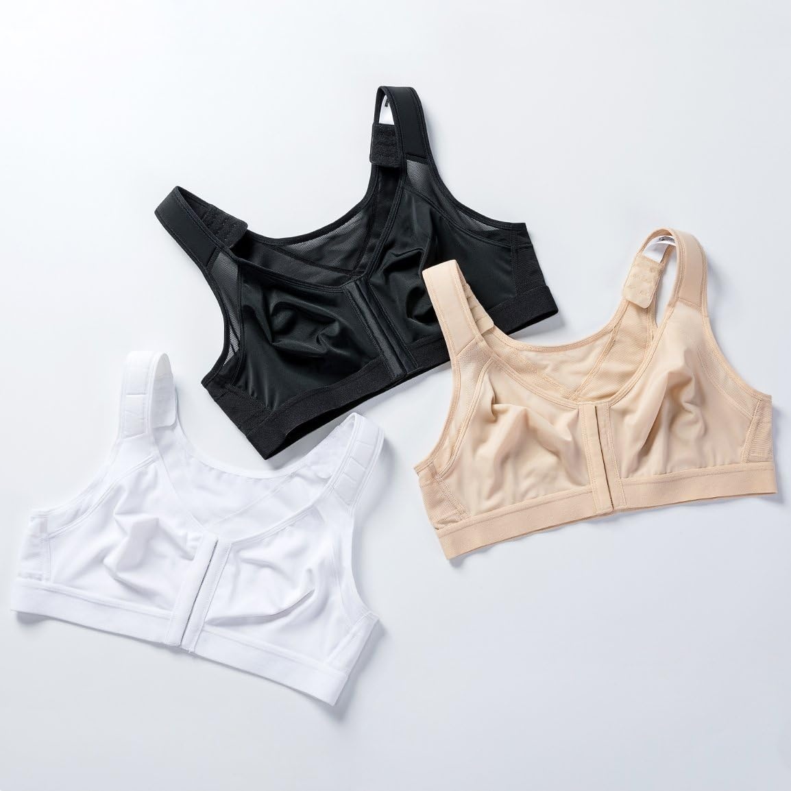 image:imageDELIMIRA Womens Full Coverage Front Closure Wire Free Back Support Posture BraWhite