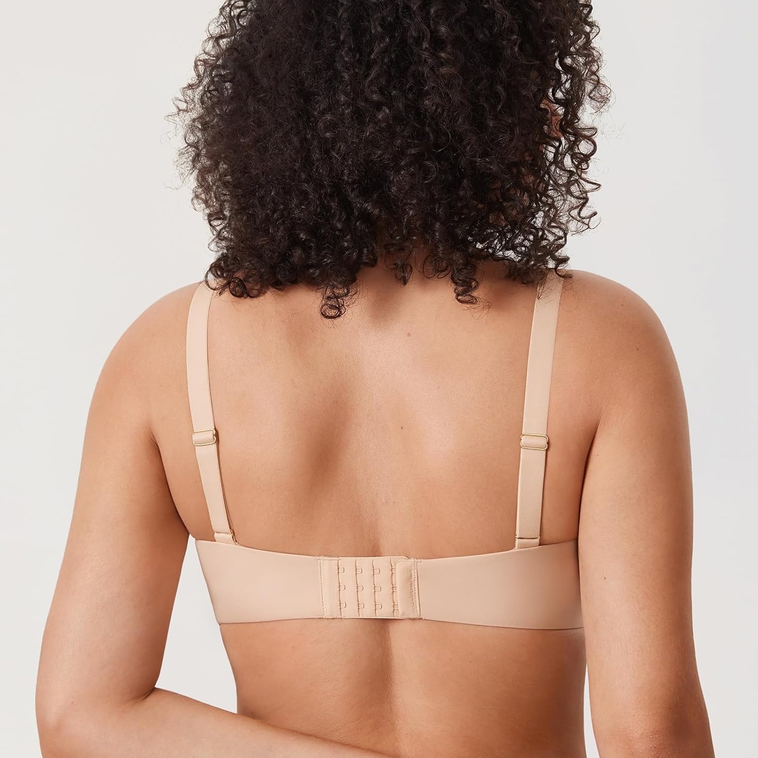 image:imageDELIMIRA Womens Inbarely Plus Balconette Bra Plus Size Full Coverage Seamless Unlined Underwire BrasBeige