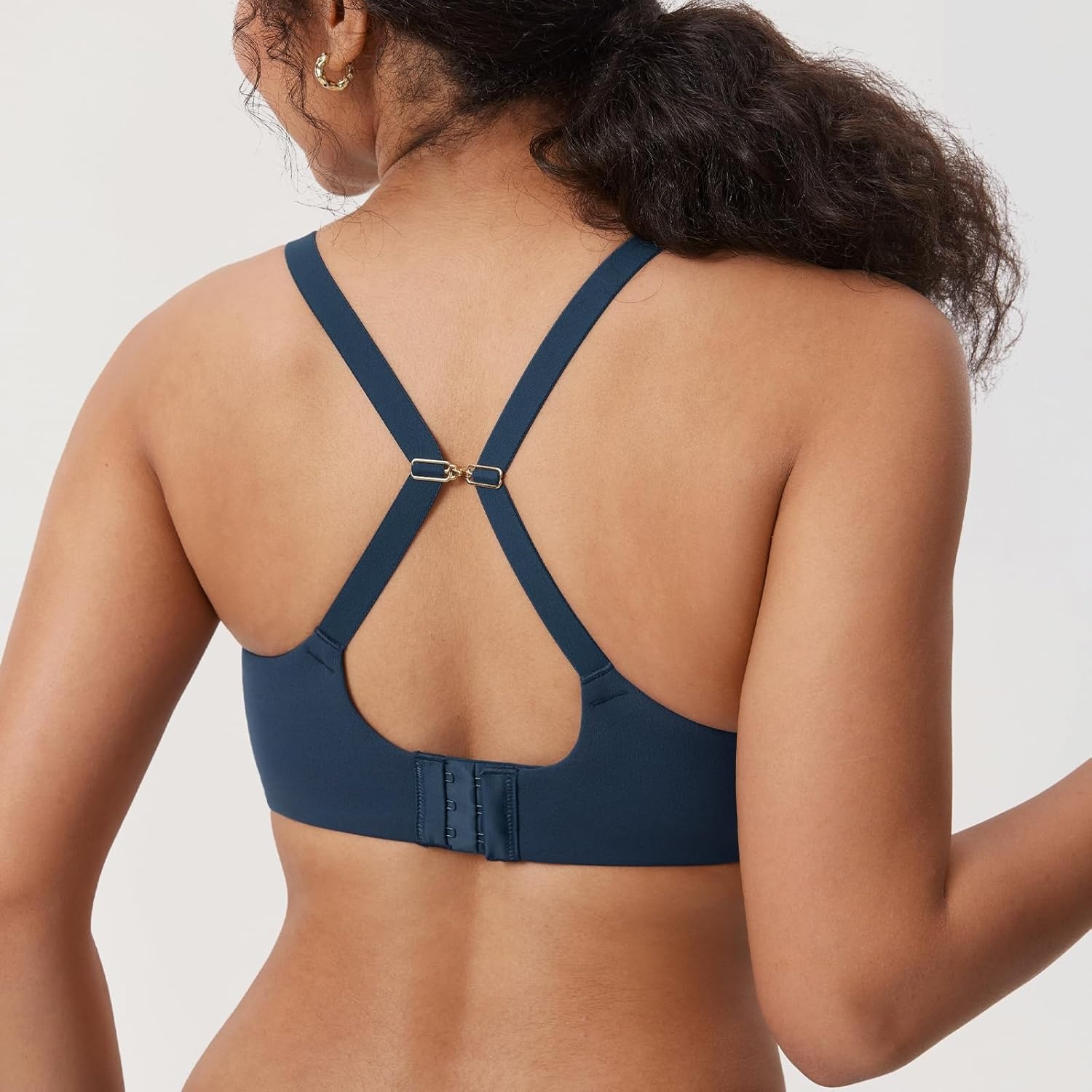image:imageDELIMIRA Womens Inbarely Plus Front Closure Bras Racerback No Padding Full Coverage Plus Size Underwire BraSargasso