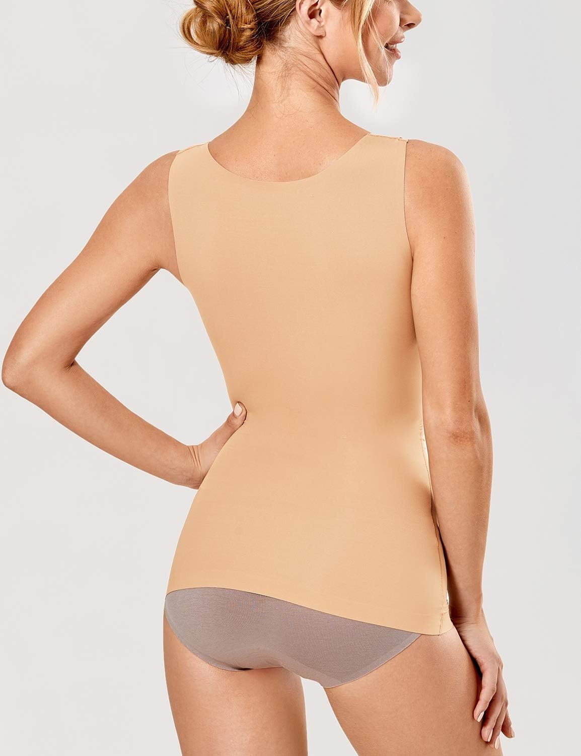 image:imageDELIMIRA Womens Shapewear Tummy Control Tank Tops Plus Size Seamless CamisoleTaupe