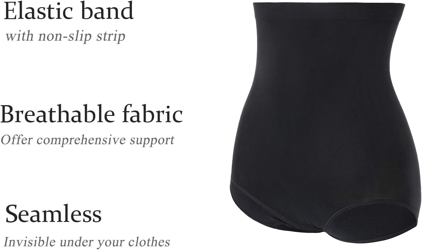 image:imageDELIMIRA Womens Tummy Control Shapewear Panties Plus Size High Waist PantyBlack