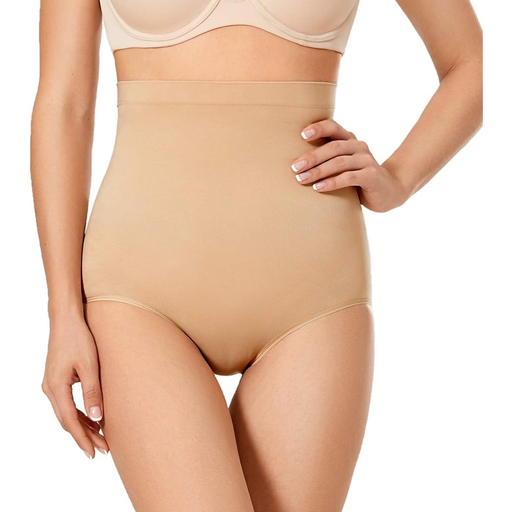image:imageDELIMIRA Womens Tummy Control Shapewear Panties Plus Size High Waist PantyTaupe Tan
