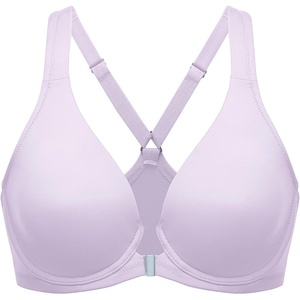 image:imageDELIMIRA Womens Front Closure Full Coverage Bras Plus Size Underwire Racerback Supportive Plunge Unlined BraOrchid Hush