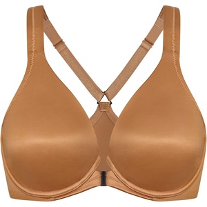image:imageDELIMIRA Womens Front Closure Racerback Bras Plus Size Full Coverage Underwire Unlined Seamless Plunge BraGlow