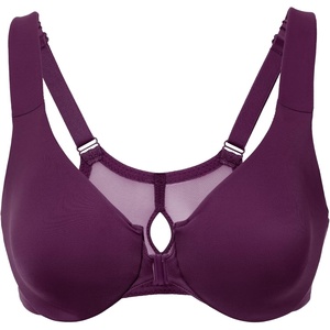 image:imageDELIMIRA Womens Front Closure Racerback Bras Plus Size Underwire Unlined Full Coverage Plunge BrasDeep Plum