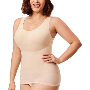 image:imageDELIMIRA Womens Shapewear Tummy Control Tank Tops Plus Size Seamless CamisoleBeige
