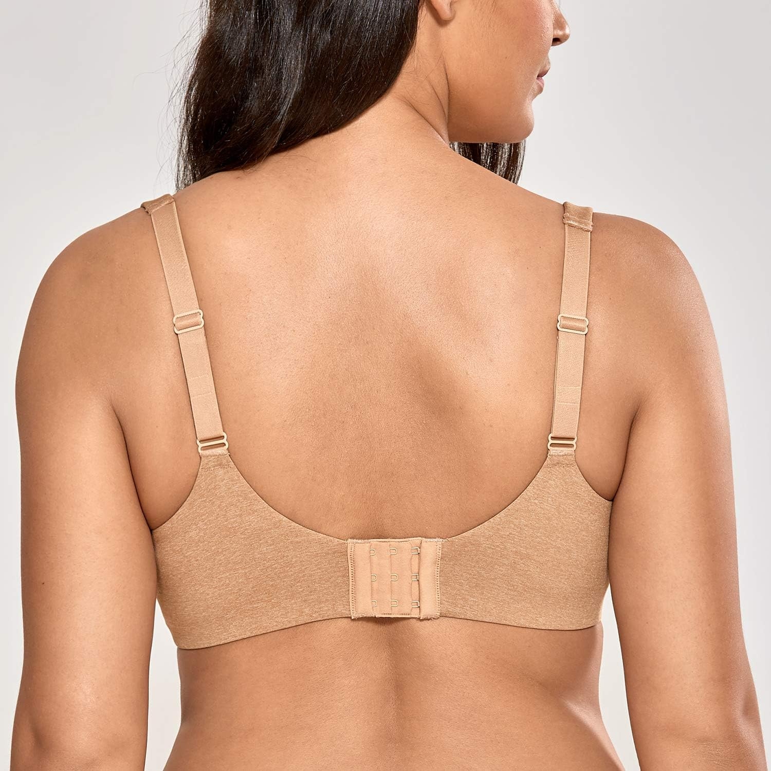 image:imageDELIMIRA Minimizer Bras for Women Full Coverage Plus Size Underwire Unlined Supportive Seamless BraChanterelle