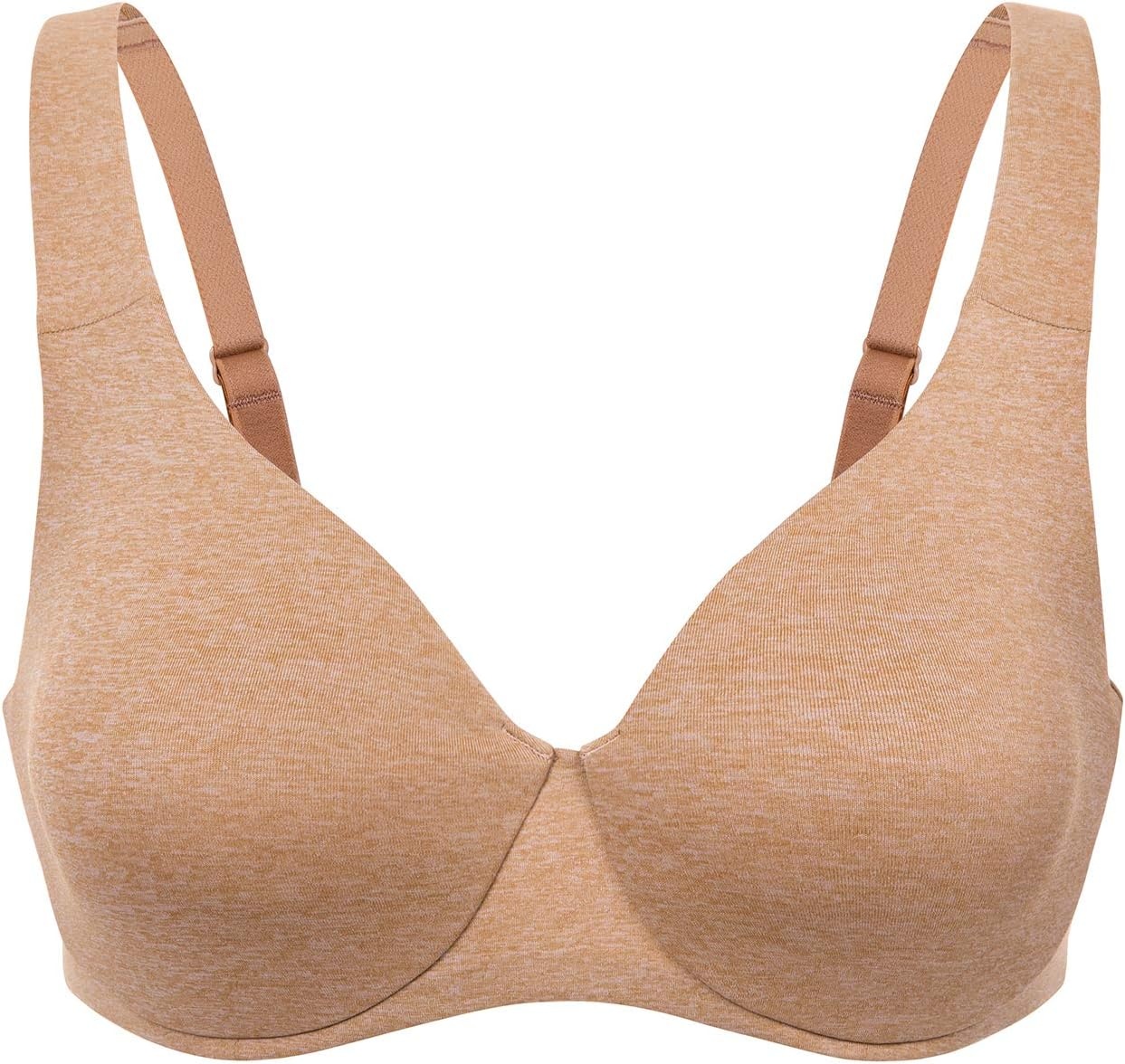 image:imageDELIMIRA Minimizer Bras for Women Full Coverage Plus Size Underwire Unlined Supportive Seamless BraChanterelle