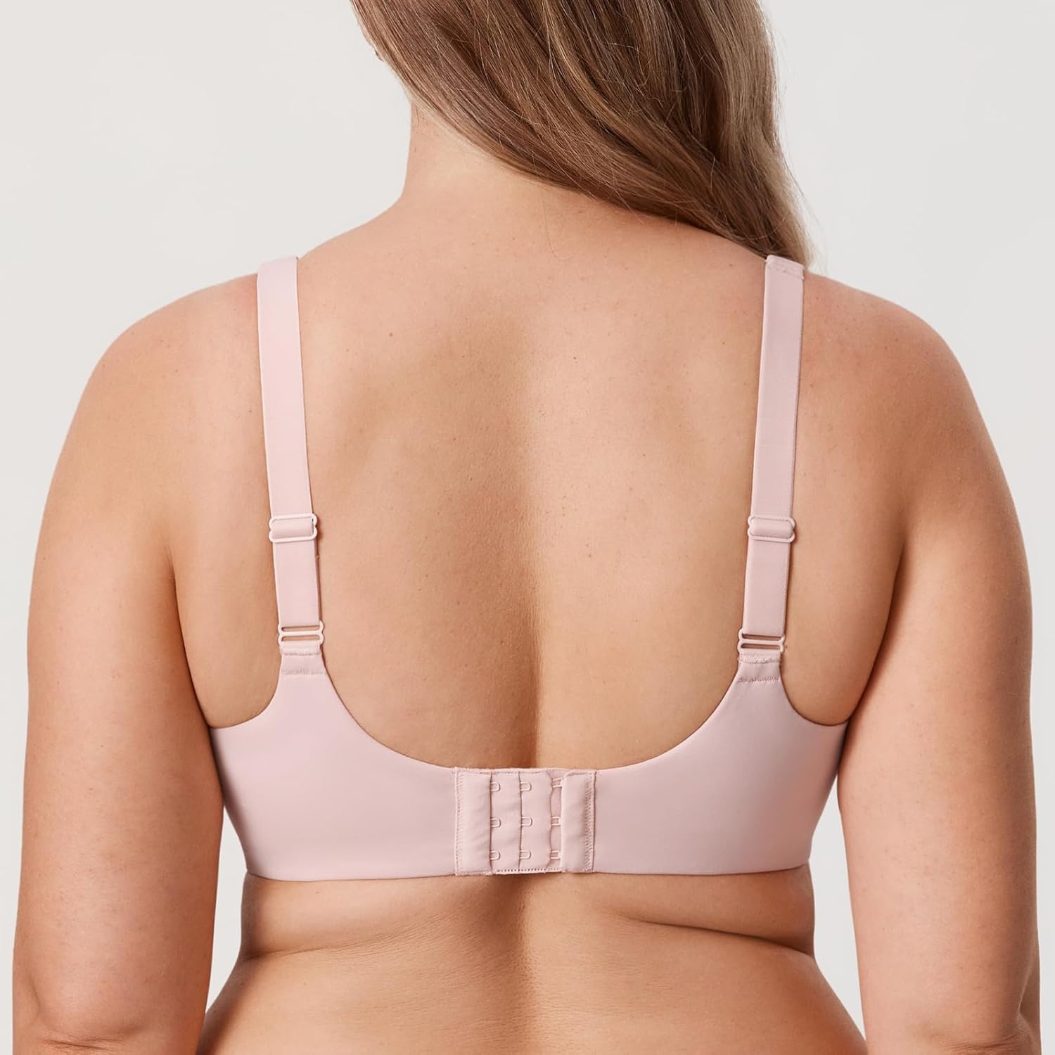 image:imageDELIMIRA Minimizer Bras for Women Full Coverage Plus Size Underwire Unlined Supportive Seamless BraGentle Rose