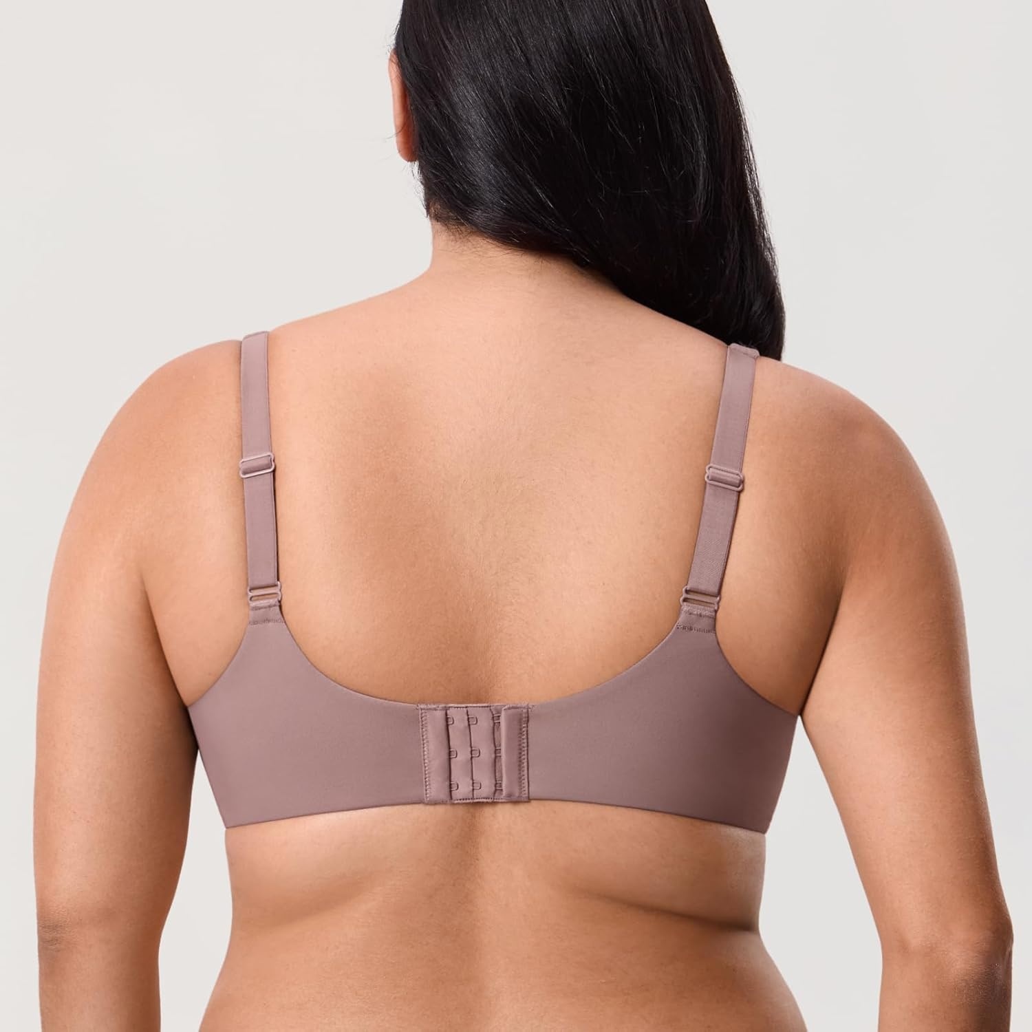 image:imageDELIMIRA Minimizer Bras for Women Full Coverage Plus Size Underwire Unlined Supportive Seamless BraMochaccino