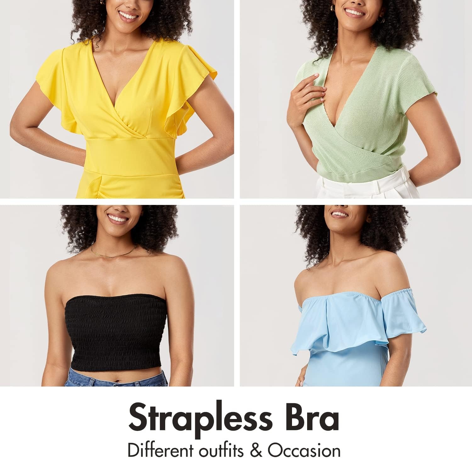 image:imageDELIMIRA Womens Strapless Bra Plunge Push Up for Big Busted Seamless Slightly Lined Support Lift Plus Size InvisibleBeige