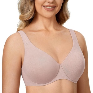 image:imageDELIMIRA Minimizer Bras for Women Full Coverage Plus Size Underwire Unlined Supportive Seamless BraCameo Heather