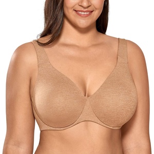 image:imageDELIMIRA Minimizer Bras for Women Full Coverage Plus Size Underwire Unlined Supportive Seamless BraChanterelle