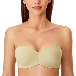 image:imageDELIMIRA Womens Strapless Bra SiliconeFree Minimizer Bandeau Plus Size UnlinedSea Foam Green