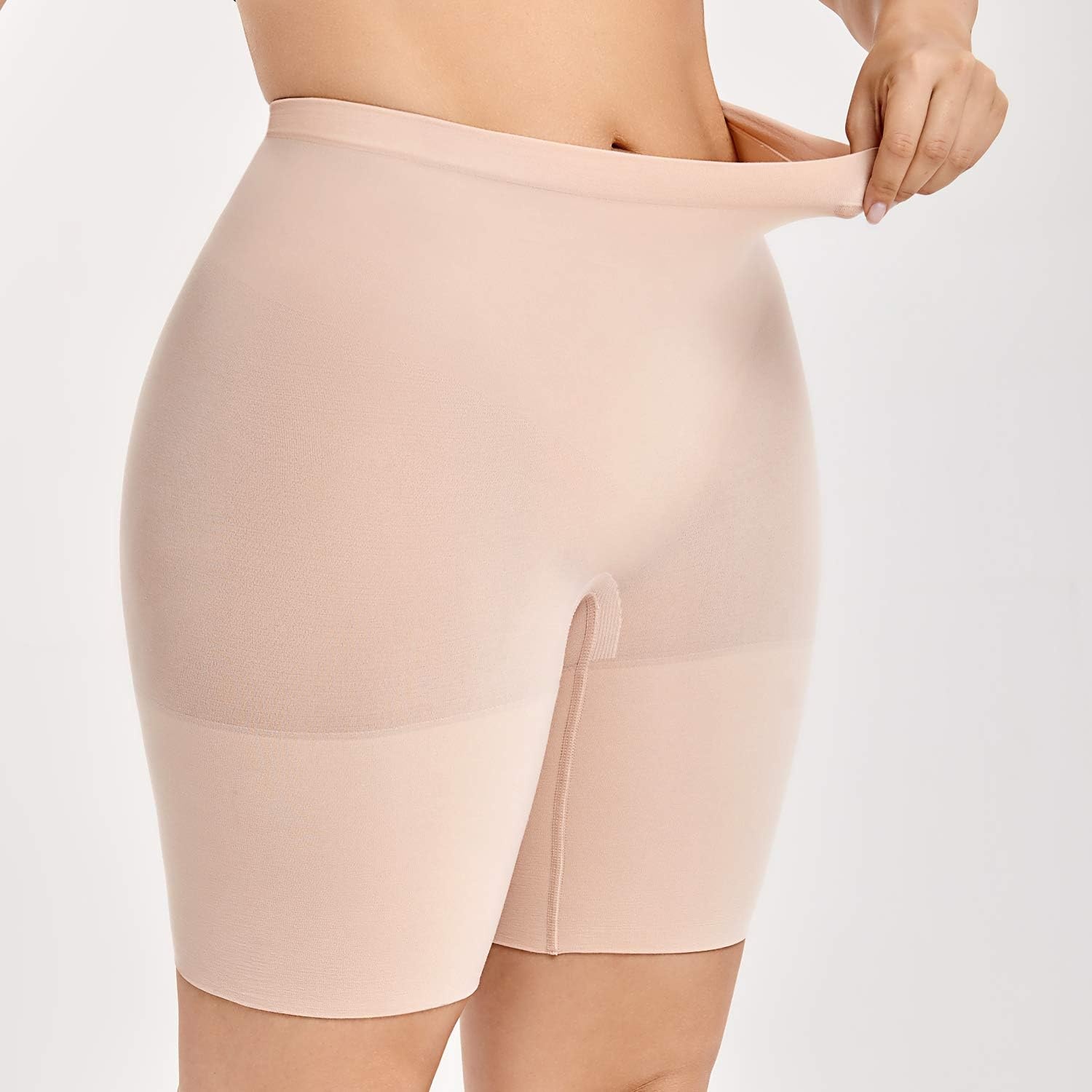image:imageDELIMIRA Womens Tummy Control Shapewear Thigh Slimmer Shorts High WaistBeige