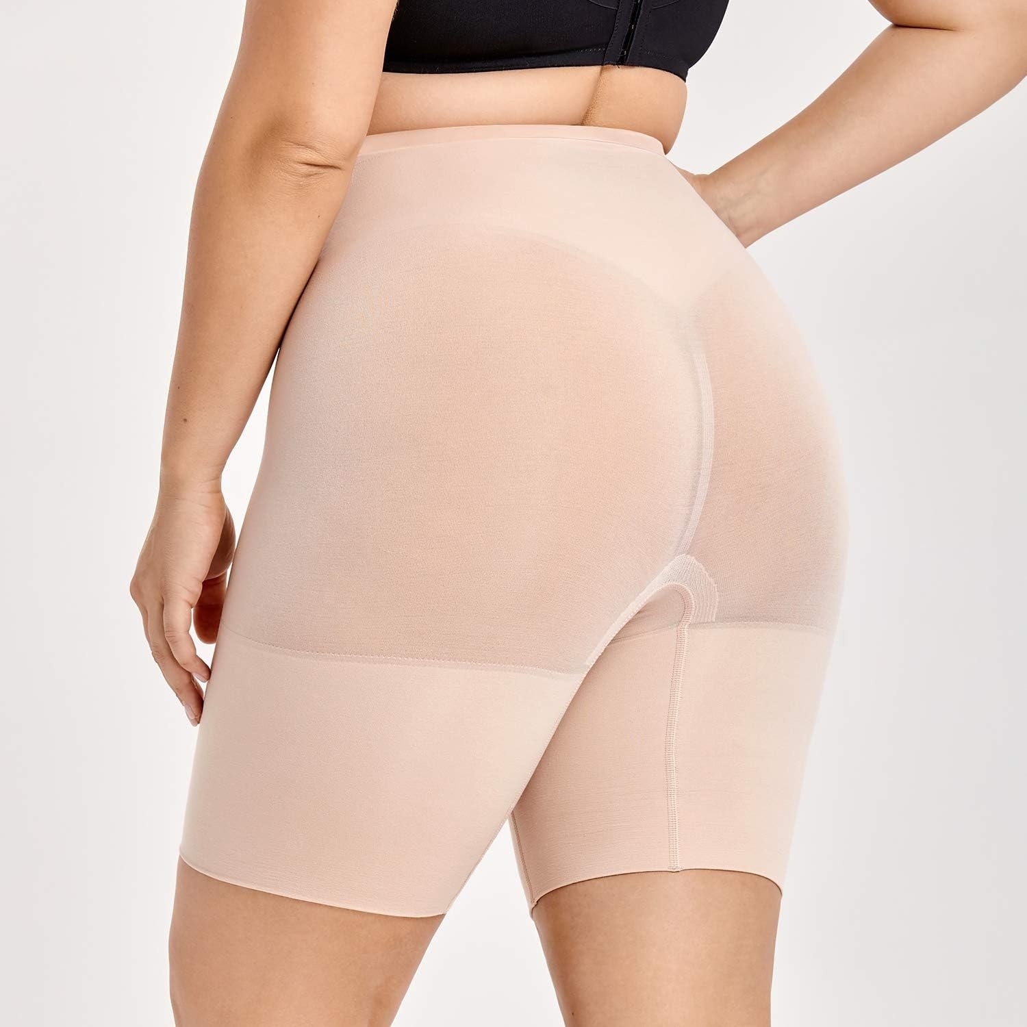 image:imageDELIMIRA Womens Tummy Control Shapewear Thigh Slimmer Shorts High WaistBeige