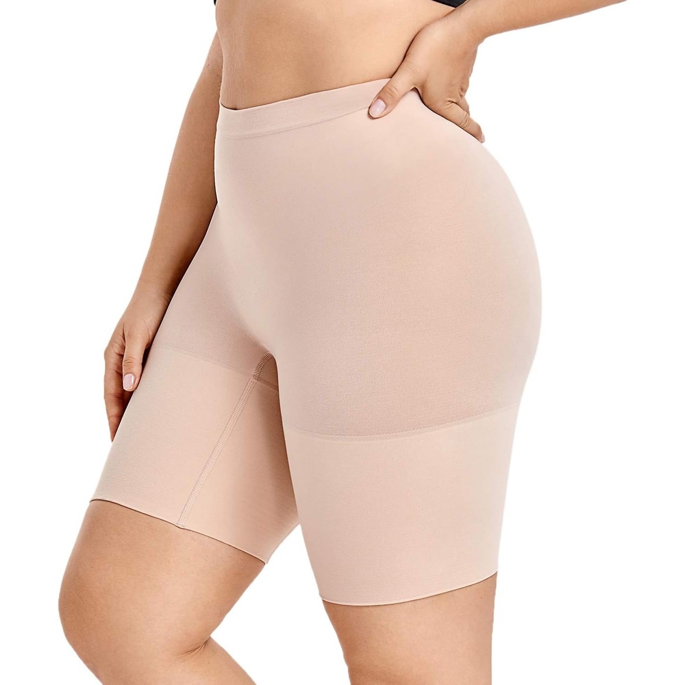image:imageDELIMIRA Womens Tummy Control Shapewear Thigh Slimmer Shorts High WaistBeige