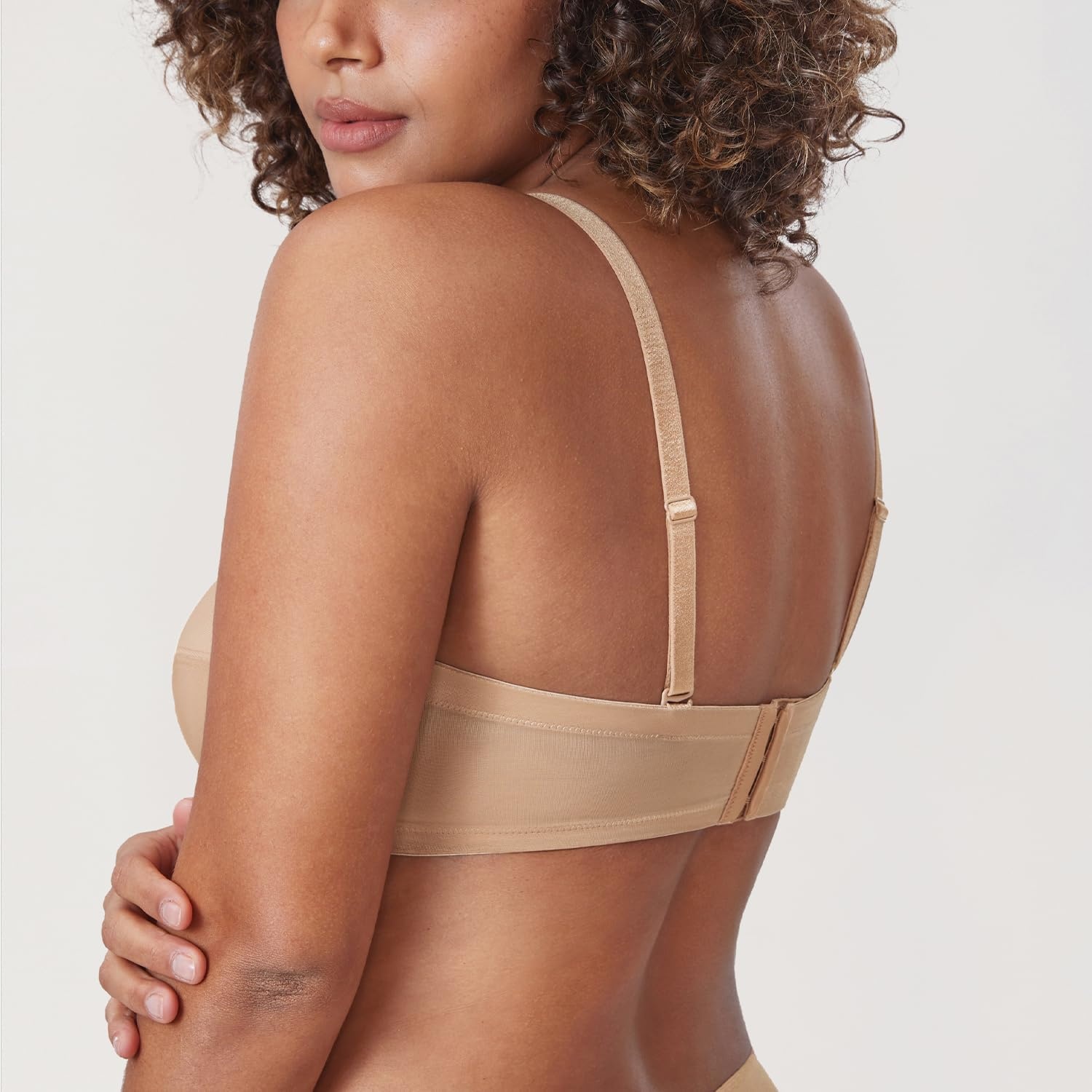 image:imageDELIMIRA Womens Strapless Bra Plus Size Underwire Convertible Non PaddedBarely Buff