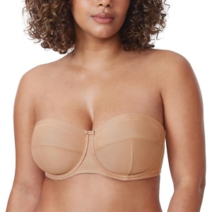 image:imageDELIMIRA Womens Strapless Bra Plus Size Underwire Convertible Non PaddedBarely Buff