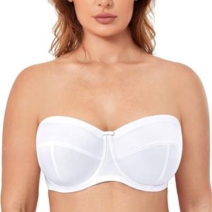 image:imageDELIMIRA Womens Strapless Bra Plus Size Underwire Convertible Non PaddedWhite