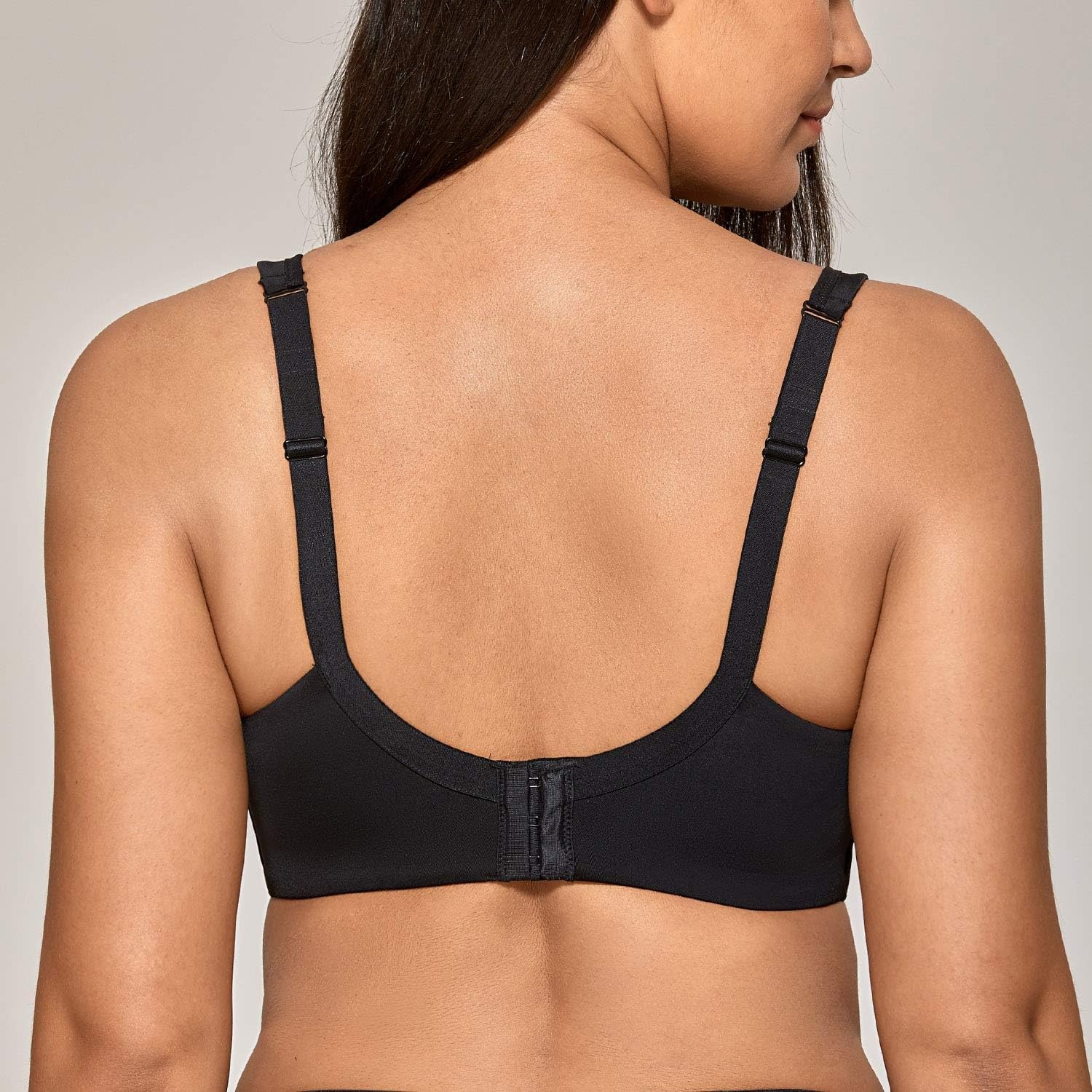 image:imageDELIMIRA Womens Balconette Bra Full Coverage Plus Size Tshirt Underwire Back Smoothing Seamless BrasBlack