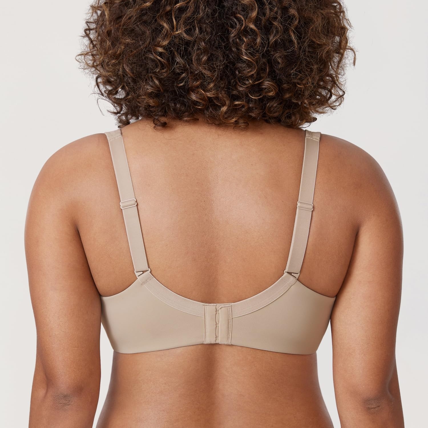 image:imageDELIMIRA Womens Balconette Bra Full Coverage Plus Size Tshirt Underwire Back Smoothing Seamless BrasBuilding Grey
