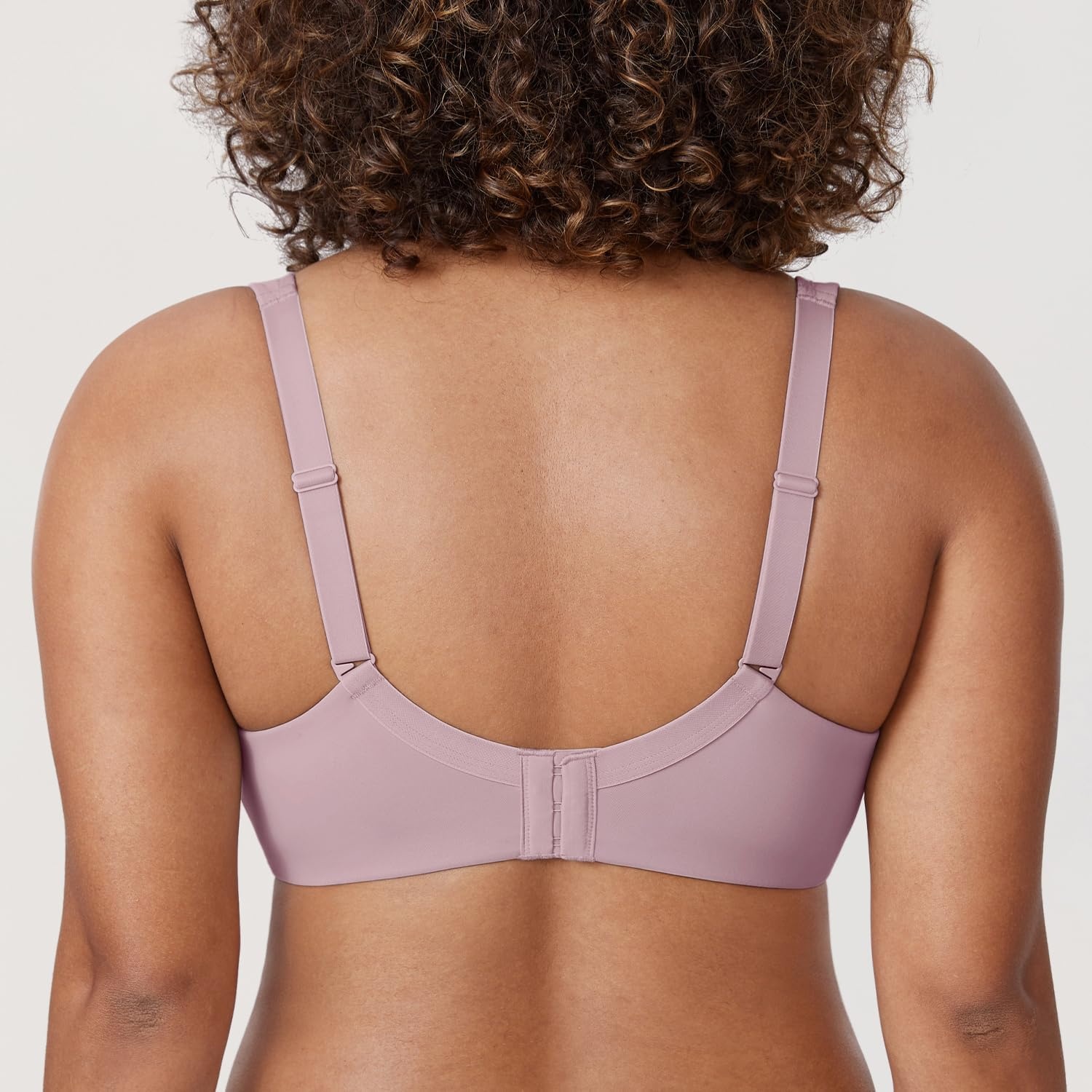 image:imageDELIMIRA Womens Balconette Bra Full Coverage Plus Size Tshirt Underwire Back Smoothing Seamless BrasMauve Shadows