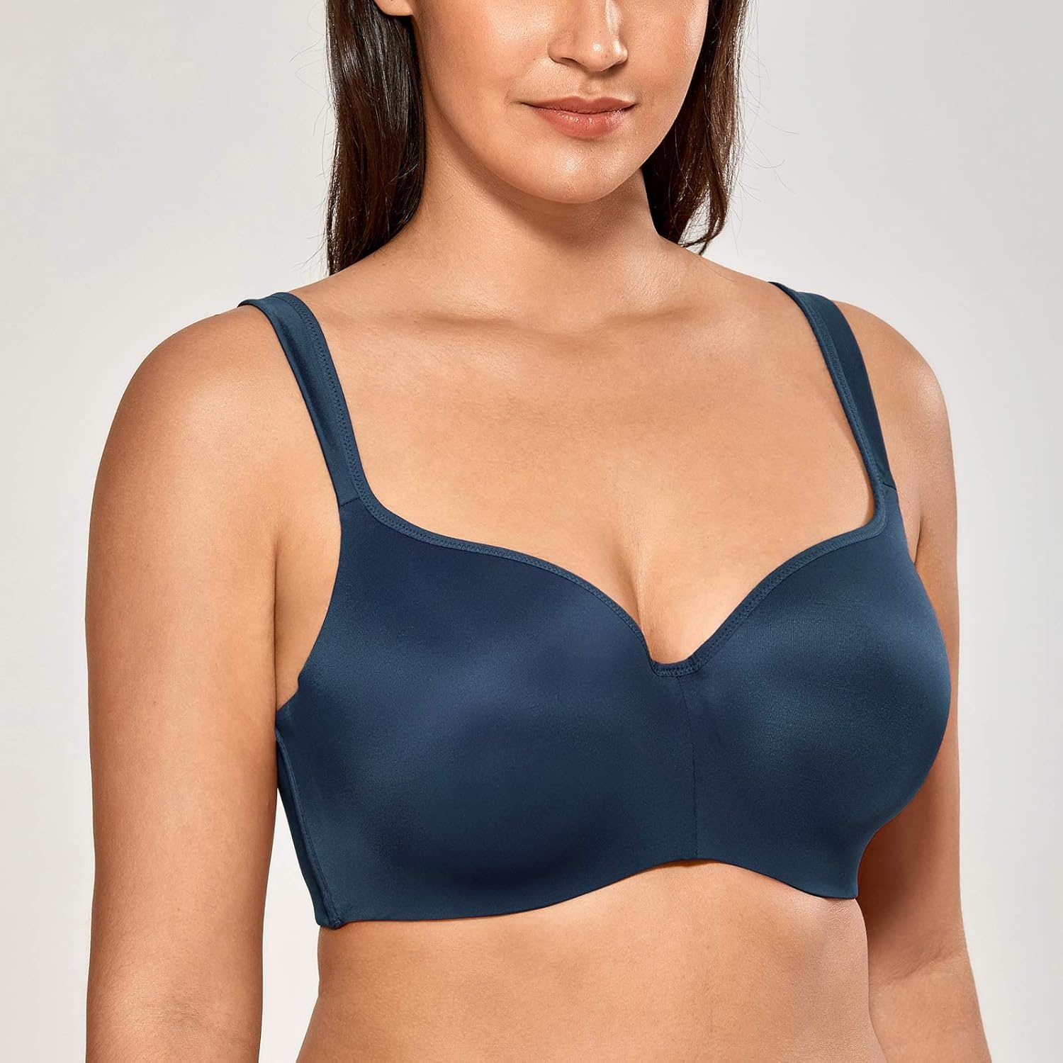 image:imageDELIMIRA Womens Balconette Bra Full Coverage Plus Size Tshirt Underwire Back Smoothing Seamless BrasSargasso