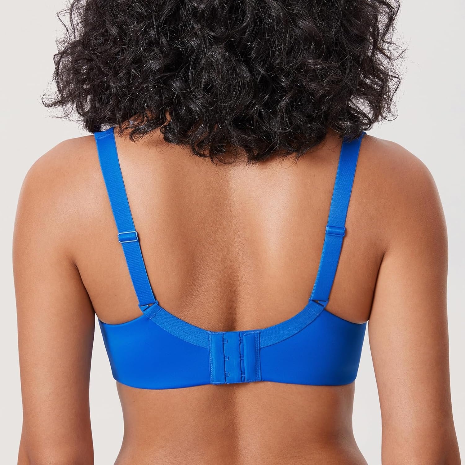 image:imageDELIMIRA Womens Balconette Bra Full Coverage Plus Size Tshirt Underwire Back Smoothing Seamless BrasSparkle Blue